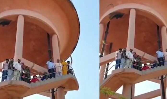 BJP MLA: BJP MLA climbs on water tank, this allegation on police