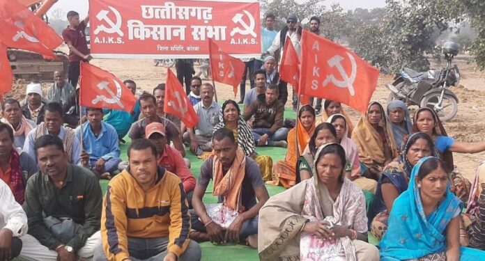 CGKS: Kisan Sabha stopped the work of rail corridor and started indefinite strike