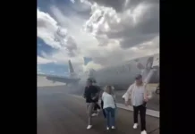 विमान के लैंडिंग गियर में लगी आग, 179 यात्री थे सवार