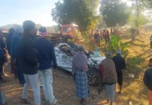 जशपुर में दर्दनाक हादसा : तेज रफ्तार कार ट्रेलर से भिड़ी, 5 युवकों की मौके पर मौत