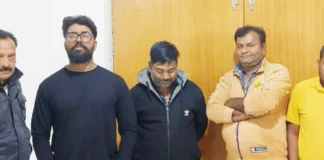 जंगल के भीतर जुए का अड्डा ध्वस्त, पांच जुआरी दबोचे गए