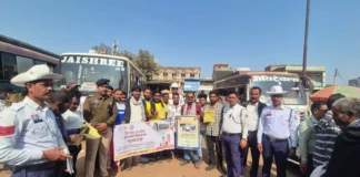 बेमेतरा में सड़क सुरक्षा को लेकर एसएसपी रामकृष्ण साहू की पहल, पुलिस ने चलाया अभियान