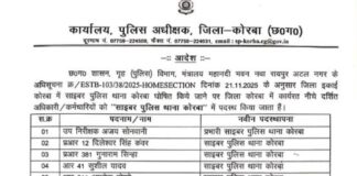 अजय सोनवानी बने कोरबा जिले के पहले साइबर पुलिस थाना प्रभारी