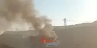 कोरबा:एसईसीएल दीपका खदान में खड़े ट्रेलर में लगी आग, बड़ा हादसा टला