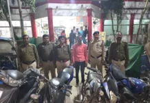 सिम्स अस्पताल परिसर में सक्रिय बाइक चोर गिरोह पकड़ा, 5 चोरी की मोटरसाइकिल बरामद