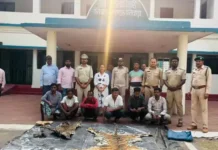 शिकार गिरोह का पर्दाफाश, बाघ-तेंदुए की खाल के साथ 8 आरोपी गिरफ्तार