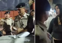 नशे में स्कूटी चला रही युवती ने किया बवाल, चेकिंग के दौरान पुलिस से उलझी, वीडियो वायरल