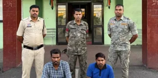 पुलिस का ऑपरेशन आघात: 57 लीटर महुआ शराब जब्त, तीन आरोपी गिरफ्तार