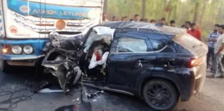 अंबिकापुर-प्रतापपुर मार्ग पर भीषण सड़क हादसा, दंपती और बेटे की मौत