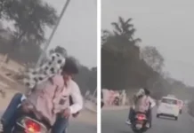 बेशर्मी की हद, चलती स्कूटी पर कपल का अश्लील स्टंट, वीडियो वायरल होने पर भड़के लोग