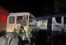 कोरबा में देर रात भीषण सड़क हादसा: डीजल टैंकर और ट्रेलर की टक्कर, तीन घंटे तक थमा यातायात