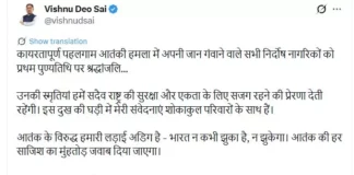 पहलगाम हमले की बरसी पर सीएम साय ने दी श्रद्धांजलि, आतंक के खिलाफ कड़ा संदेश
