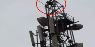 हंगामा: पुलिस कार्रवाई से नाराज़ युवक मोबाइल टावर पर चढ़ा, घंटों चला समझाइश का दौर