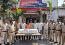 अंतरराज्यीय गांजा तस्करी का पर्दाफाश, 54 किलो गांजा जब्त, 6 आरोपी गिरफ्तार