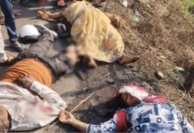 भीषण सड़क हादसा: तेज रफ्तार ट्रेलर ने बाइक को मारी टक्कर, महिला सहित दो की मौत, एक गंभीर