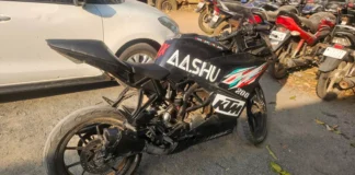 तेज आवाज और रफ्तार का खौफ: मॉडिफाइड साइलेंसर वाली KTM बाइक जब्त