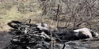 दर्दनाक हादसा: लटकते 11 KV बिजली तार से टकराया बाइक सवार, करंट लगने से बाइक समेत जिंदा जला