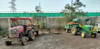 खनिज विभाग ने विशेष अभियान के दूसरे दिन भी 5 चैन माउंटेन, 5 हाइवा, 5 ट्रैक्टर व 1 टीपर किया जप्त
