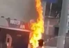 पेट्रोल पंप पर धधकी स्पोर्ट्स बाइक, कर्मचारियों की सतर्कता से टला बड़ा हादसा