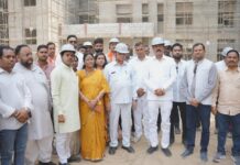 कैबिनेट मंत्री लखनलाल देवांगन ने निर्माणाधीन मेडिकल कॉलेज का किया निरीक्षण