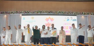 अंतर्राष्ट्रीय योग दिवस पर कोरबा में जिला स्तरीय सामूहिक योग कार्यक्रम आयोजित