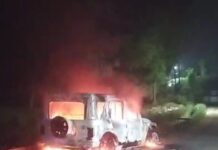 आधी रात को थार बनी आग का गोला, घर के बाहर खड़ी SUV को असामाजिक तत्वों ने फूंका