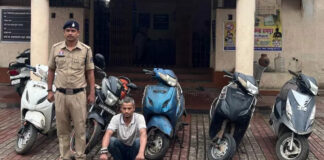पेट्रोल पंप से बाइक उड़ाने वाला शातिर चोर गिरफ्तार, 5 चोरी की मोटरसाइकिलें बरामद