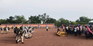 रायपुर पुलिस की जनरल परेड में बलवा ड्रिल, 595 जवानों ने आपात स्थिति से निपटने का किया अभ्यास