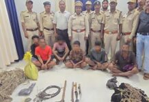 इंद्रावती टाइगर रिजर्व में वन्यजीव शिकार का खुलासा, छह आरोपी गिरफ्तार