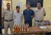 कटघोरा में शराब तस्करी पर पुलिस का शिकंजा, बाइक से 60 पौवा अंग्रेजी शराब ले जा रहे दो युवक गिरफ्तार