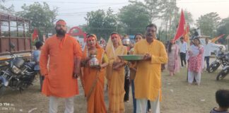 गजरा में भक्तिमय माहौल के बीच विराजीं मां नवदुर्गा, भव्य कलश यात्रा के साथ नवरात्रि महोत्सव का शुभारंभ; 20 अक्टूबर को होगा विशाल रावण दहन और जगराता।
