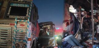 हाईवे पर चीख-पुकार, खून से लाल हुआ सफर; बस-ट्रक भिड़ंत में 3 की मौत
